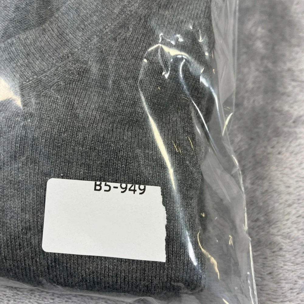 BR Sweater L Grey Silk Cotton Cashmere V-Neck Quiet Luxury Old Money Layering